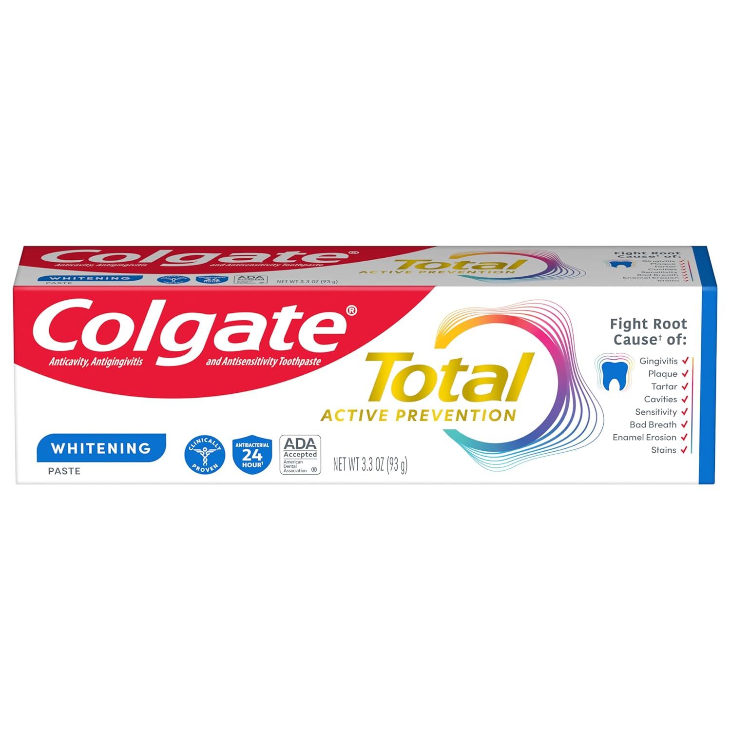 Colgate Total Toothpaste Whitening Paste - 3.3oz/24pk