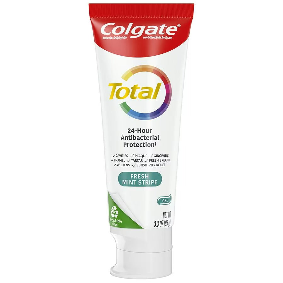 Colgate Total Toothpaste Fresh Mint Stripe Gel - 3.3oz/24pk