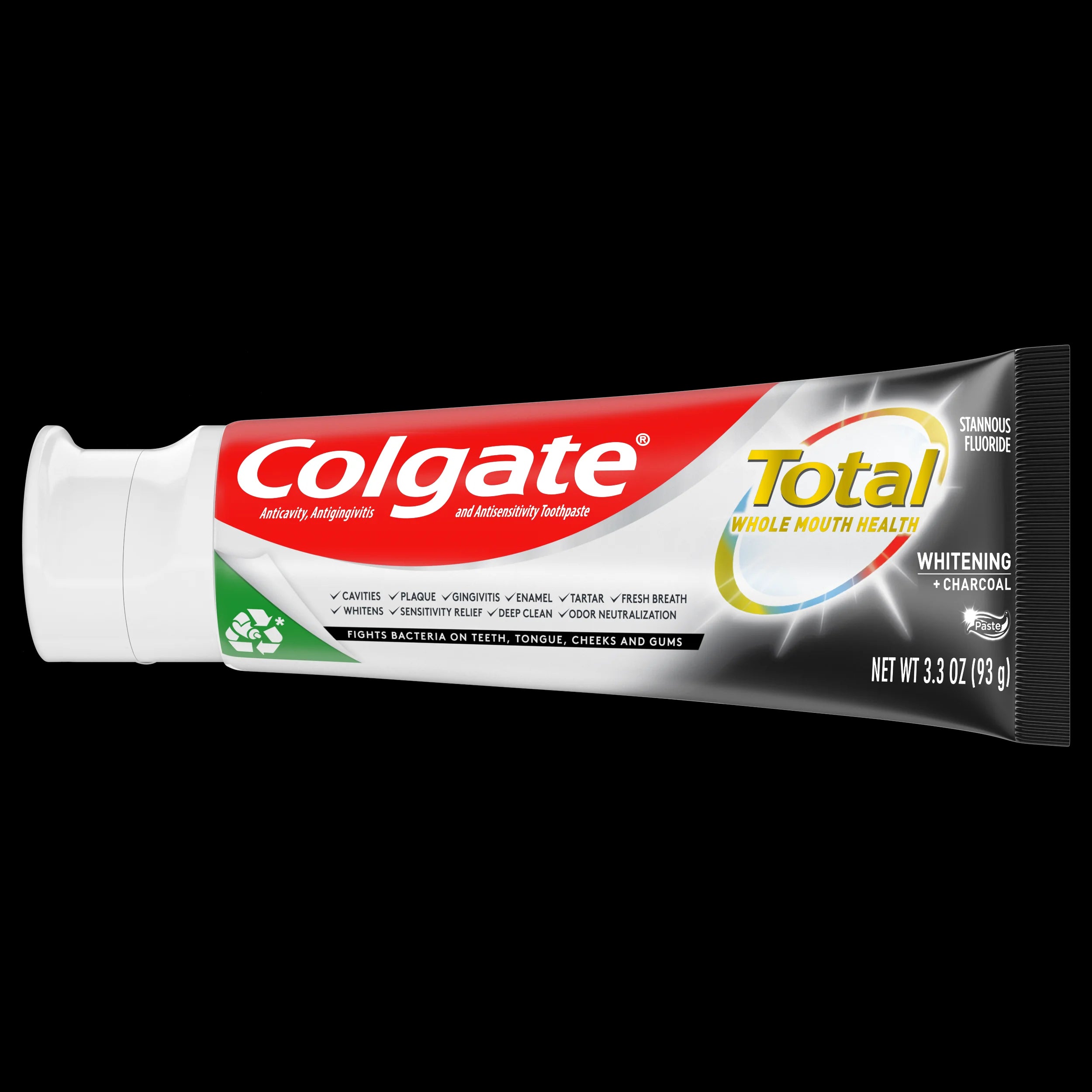 Colgate Total Toothpaste Whitening + Charcoal Paste - 3.3oz/24pk