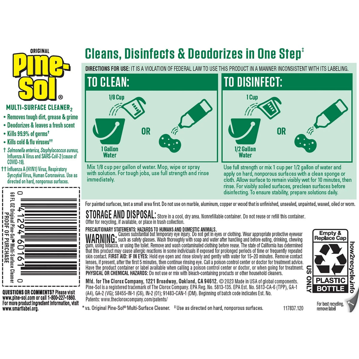 Pine-Sol Multi-Surface Cleaner Pine Scent - (2x60)oz/1pk