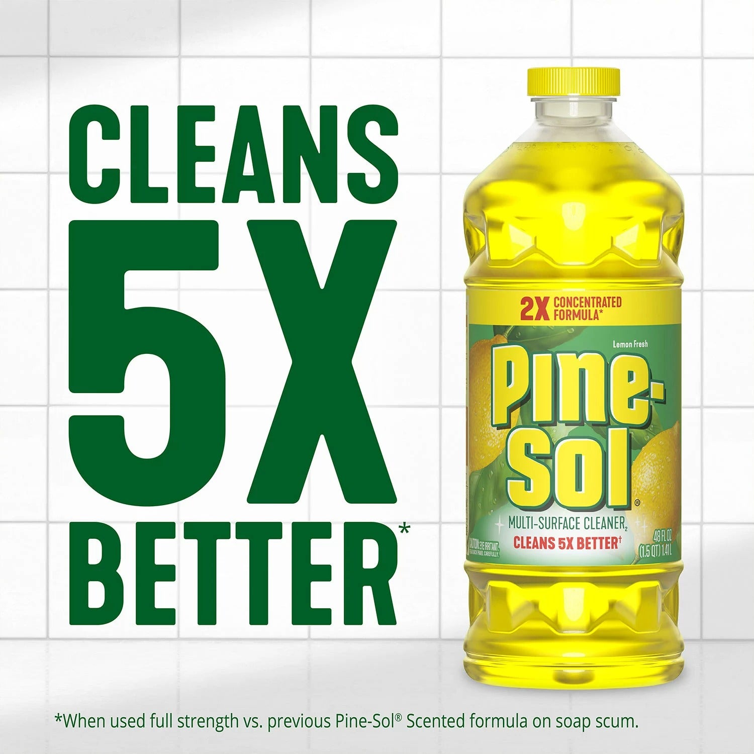 Pine-Sol Cleaner Citric Acid Formula Lemon Scent Twin Pack - 60oz/3pk