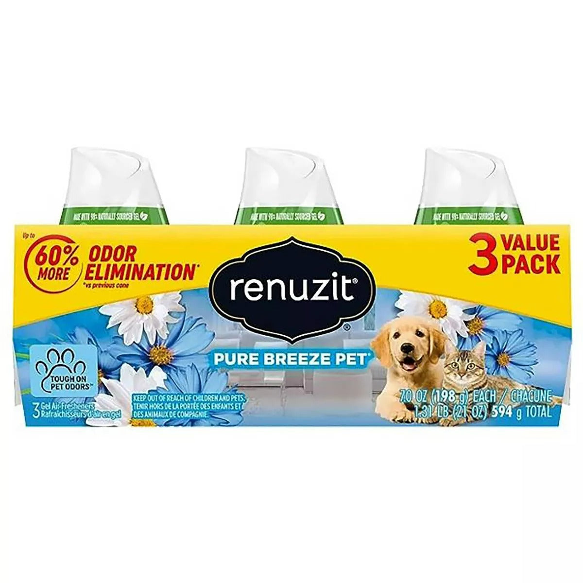 Renuzit Adj Pure Breeze Pet - (3x7.0)oz/4pk