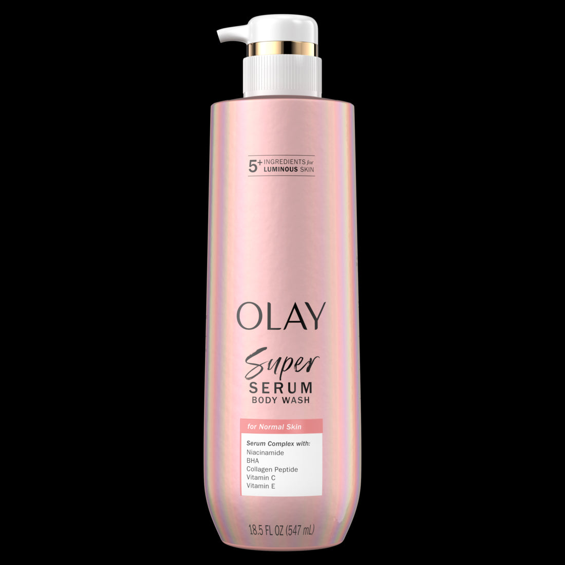 Olay Super Serum Body Wash for Normal Skin Serum Complex for Luminous Skin - 18.5oz/4pk