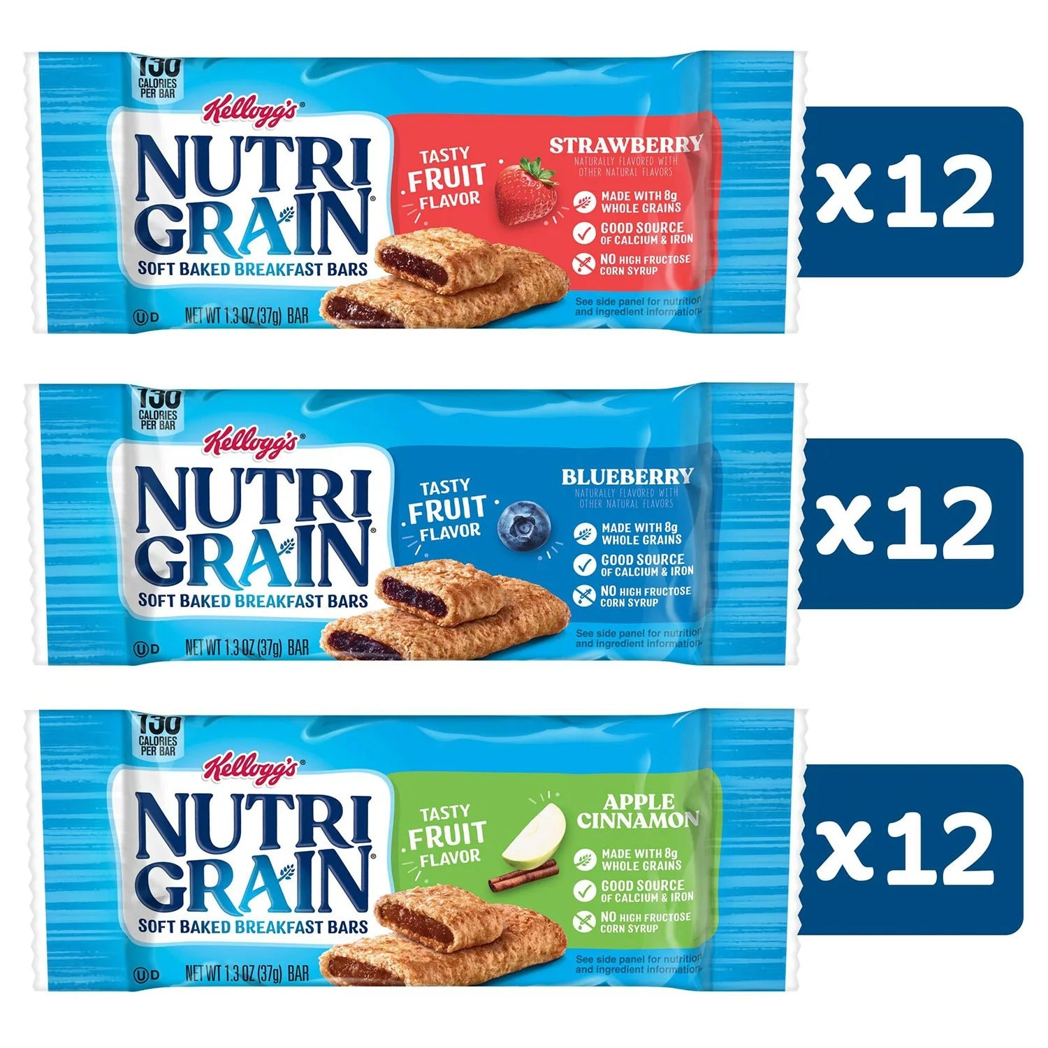 Nutri-Grain Bars Variety Pack - (36x1.3)oz/1pk