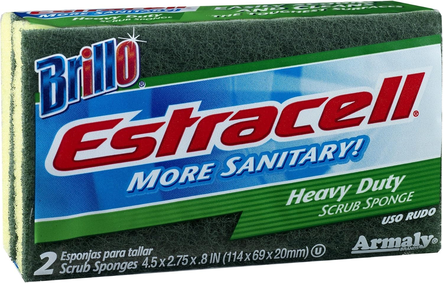 BRILLO ESTRACELL SCRUB SPONGES Brillo Estracell HD Scrub Sponge - 2ct/12pk