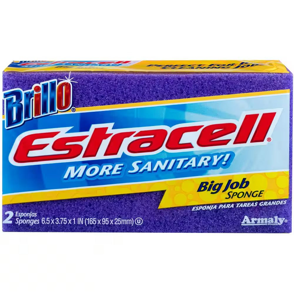 BRILLO ESTRACELL SPONGES Brillo Estracell Big Job Sponge - 2ct/6pk