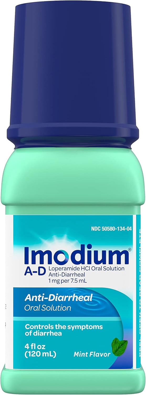 Imodium A-D Anti-Diarrheal Oral Solution Mint Flavor - 4oz/3pk