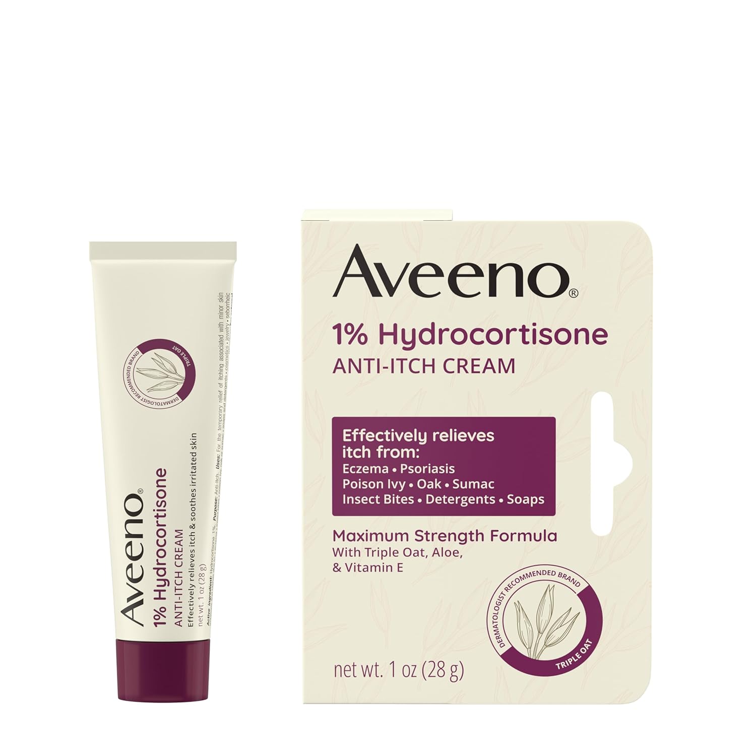 Aveeno Anti-Itch 1% Hydrocortisone Cream - 1oz/6pk