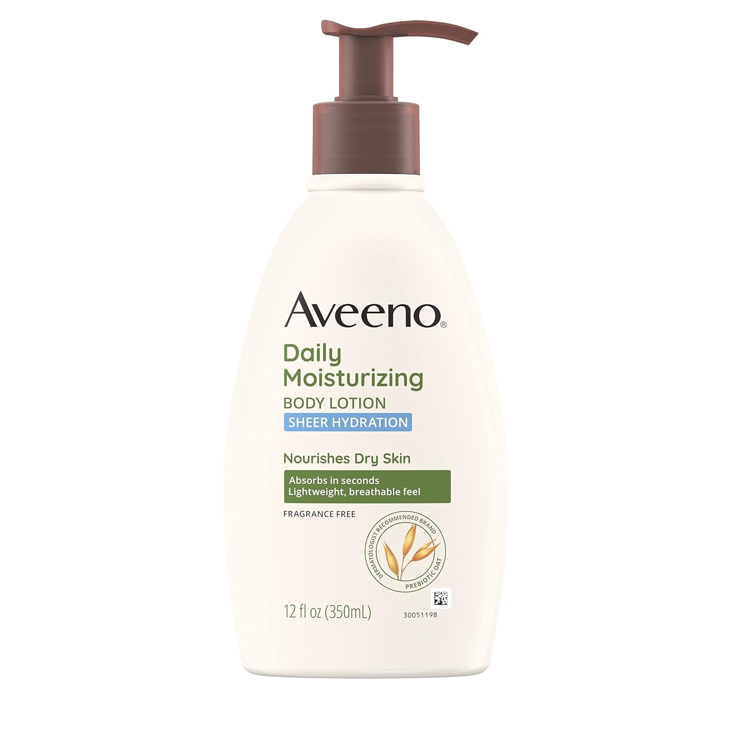 Aveeno Daily Moisturizing Lotion Dry Skin Sheer Hydration Fragrance Free - 12oz/3pk