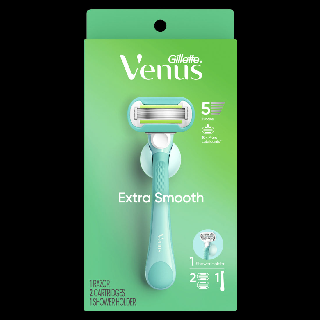 Venus Extra Smooth Women's Razor with Reusable Razor Handle 2 Razor Blade Refills and Shower Holder - (1+2)ct/36pk