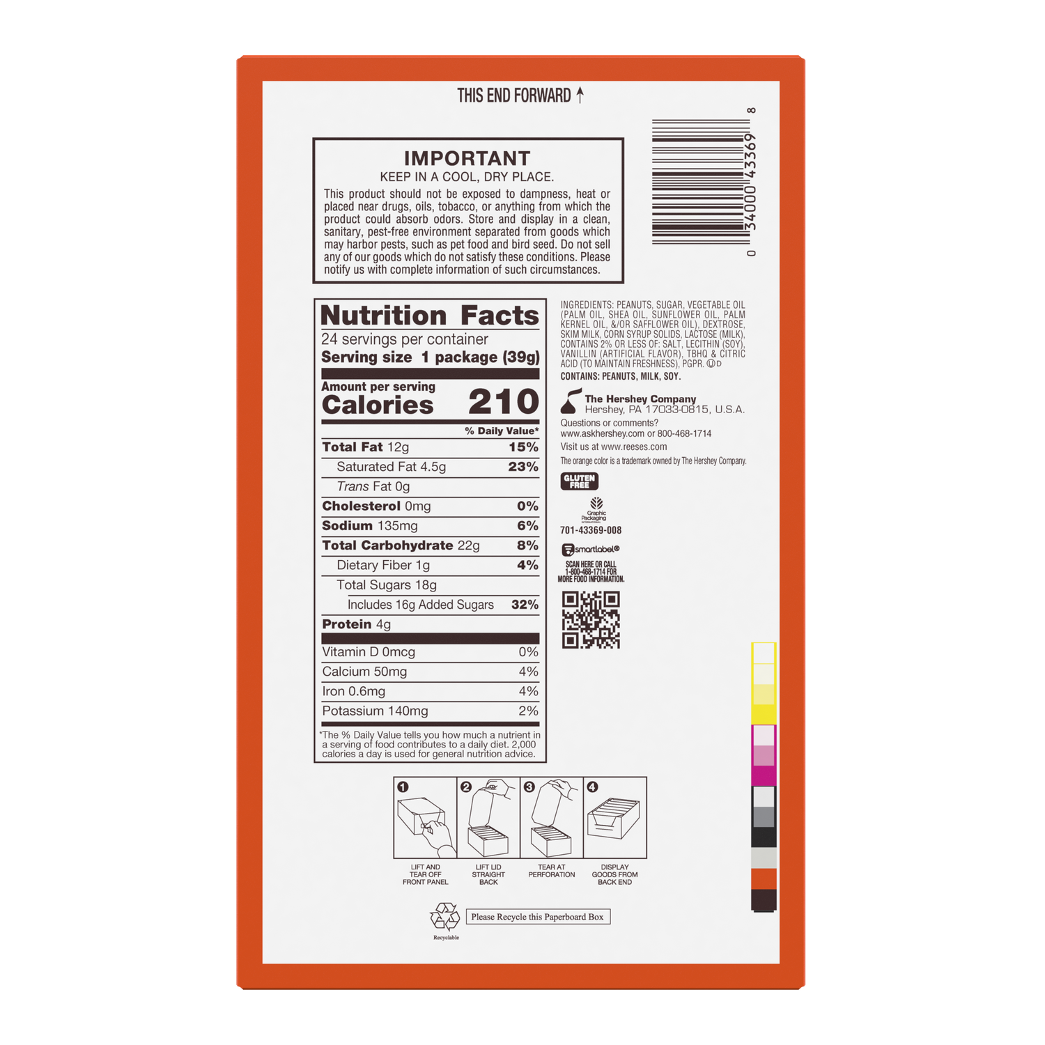 Reese's Peanut Butter Cup White - (24x1.39)oz/12pk