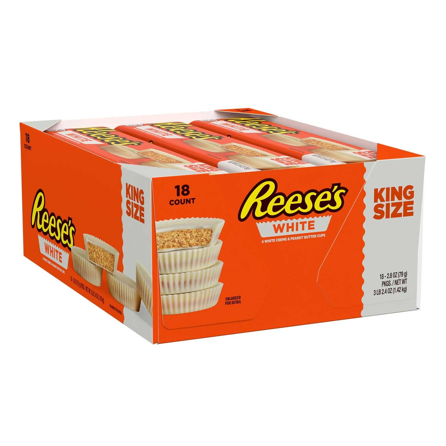 Reese's 4 Peanut Butter Cups White King Size - (18x2.8)oz/8pk