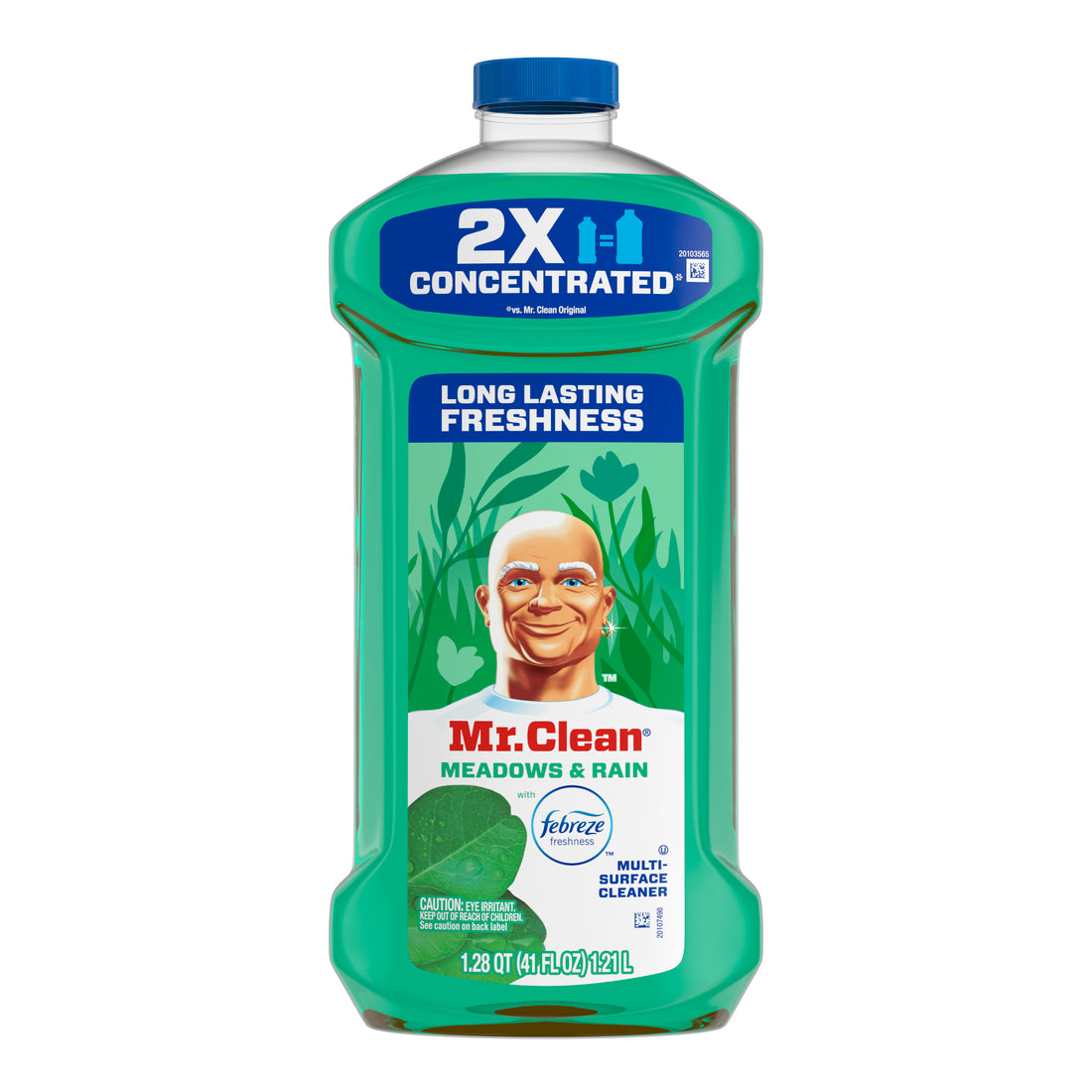 Mr. Clean All Purpose Cleaner Floor Cleaner for Mopping Cleaning Liquid Meadows & Rain - 41oz/4pk