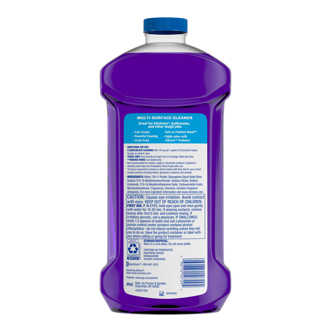 Mr. Clean All Purpose Cleaner  Floor Cleaner For Mopping Cleaning Liquid Lavender - 41oz/4pk