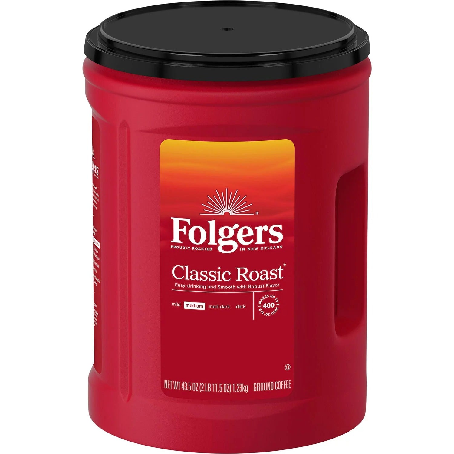 Folgers Classic Medium Roast Ground Coffee - 43.5oz/1pk