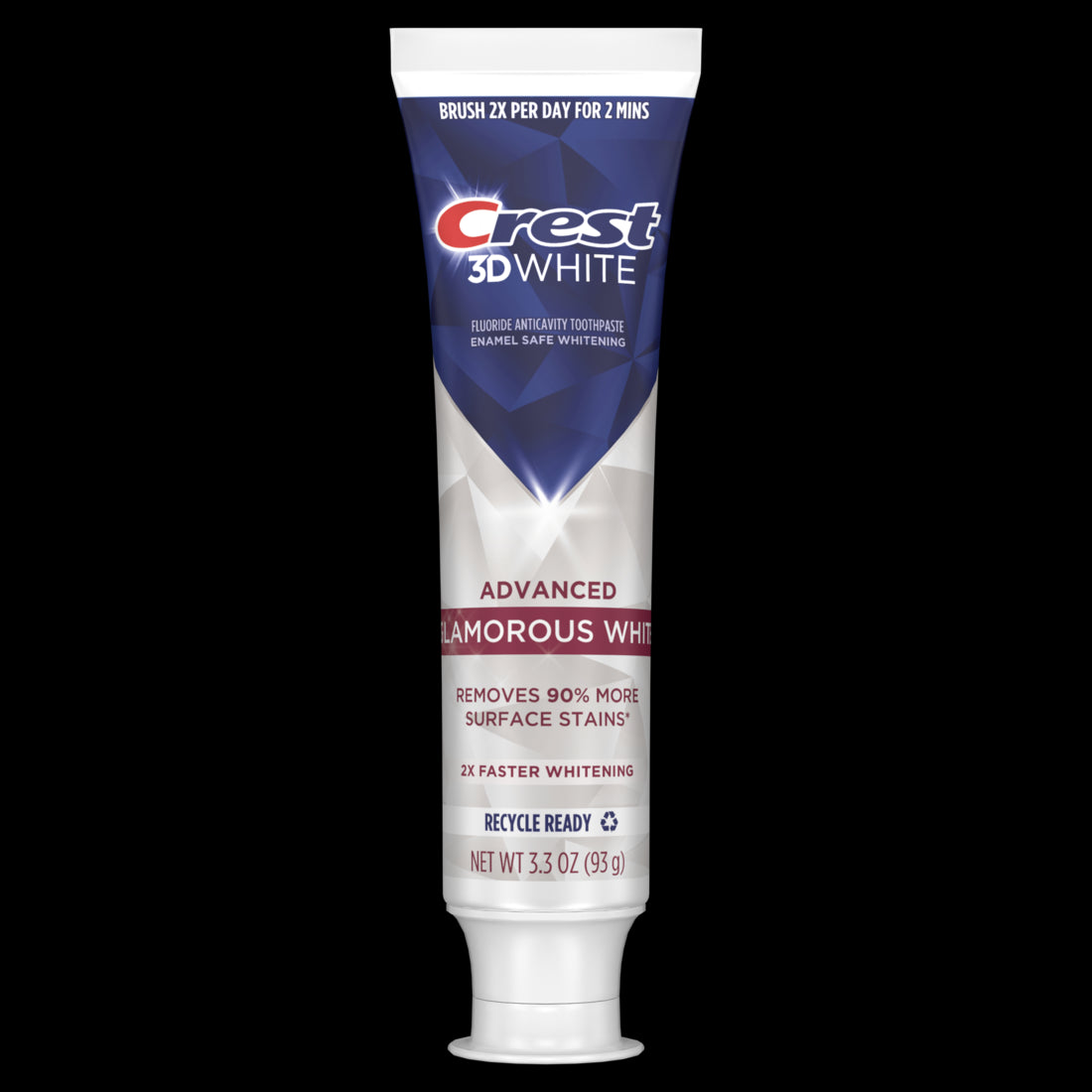 Crest 3D White Advanced Glamorous White Teeth Whitening Toothpaste - (2x3.3)oz/6pk