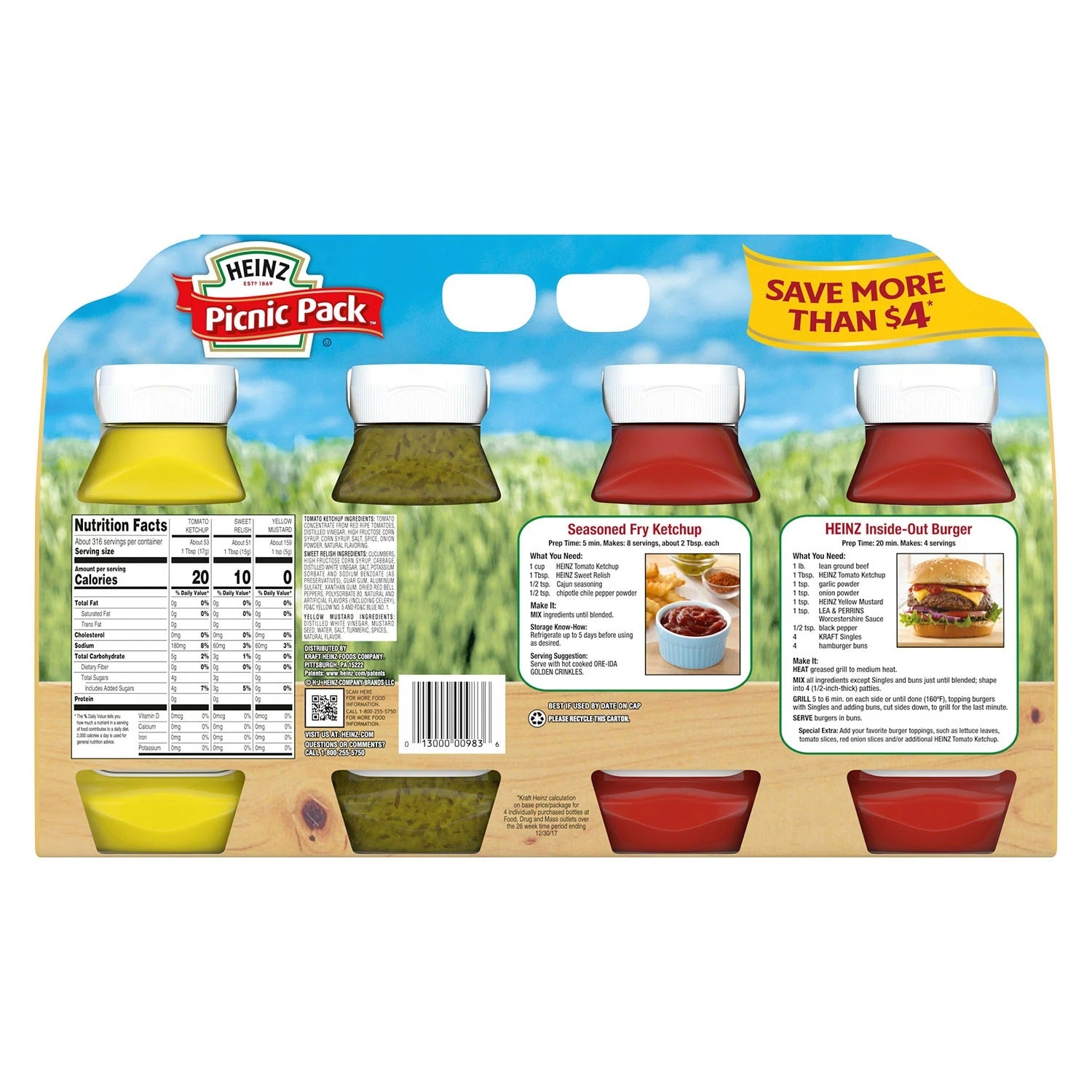 Heinz Picnic Pack - (2x32+26+28)oz/1pk