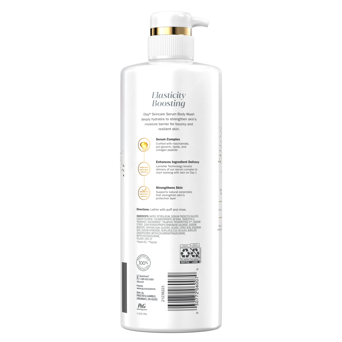 Olay Elasticity Boosting Body Wash with Collagen Peptide Serum Complex - 26oz/4pk