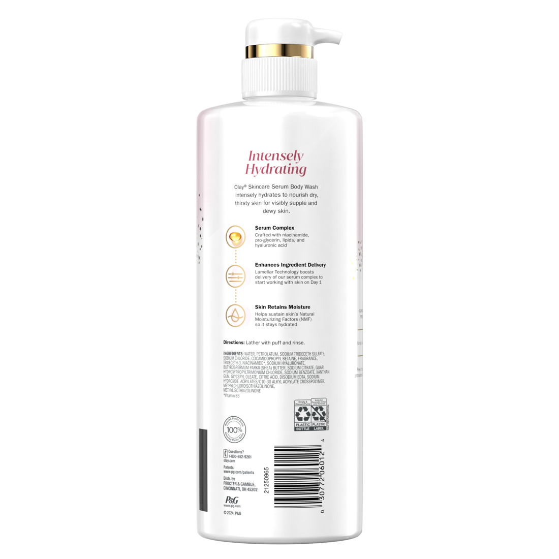 Olay Intensely Hydrating Body Wash with Hyaluronic Serum Complex - 26oz/4pk