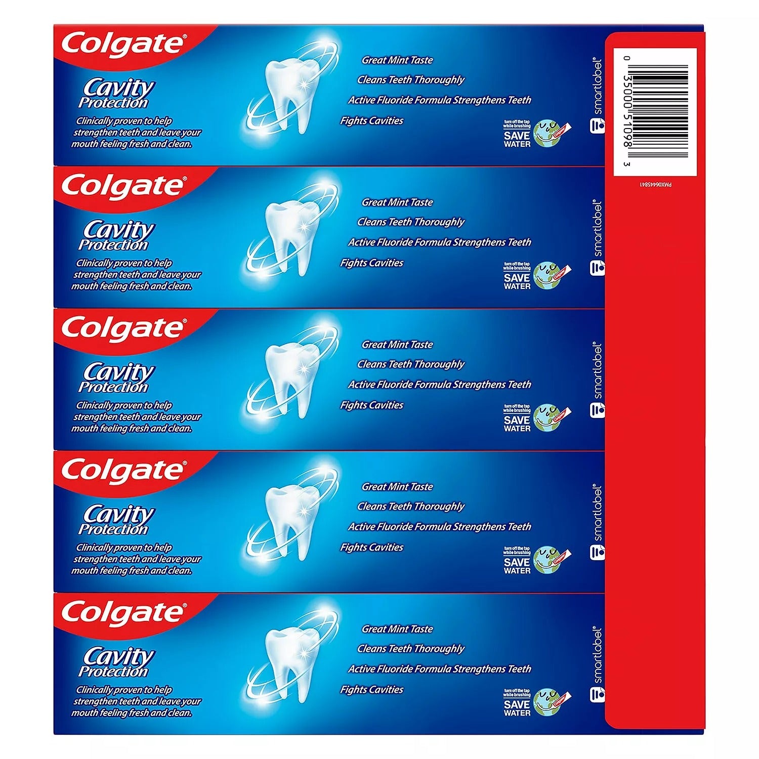 Colgate Cavity Protection Toothpaste with Fluoride Regular Flavor - 8oz/5pk