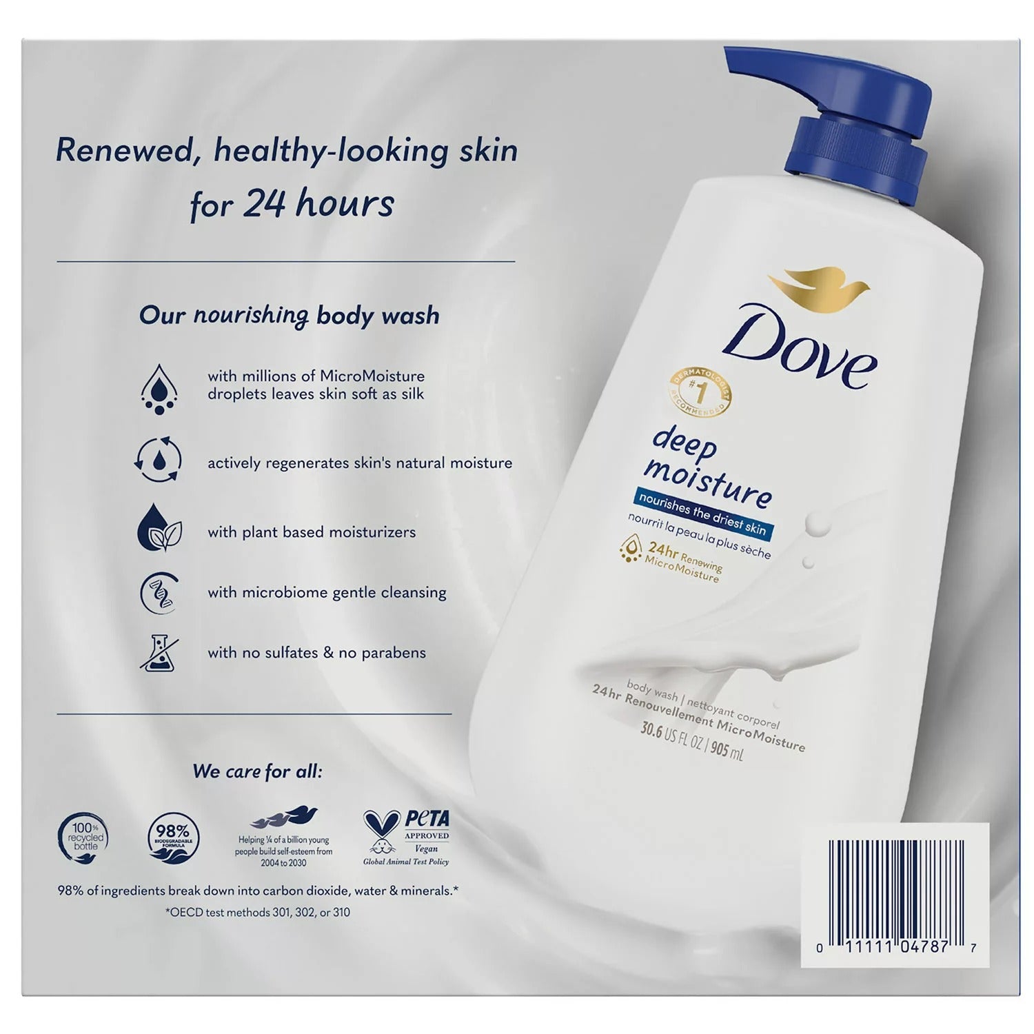 Dove Deep Moisture Renewing Body Wash - 30.6oz/2pk