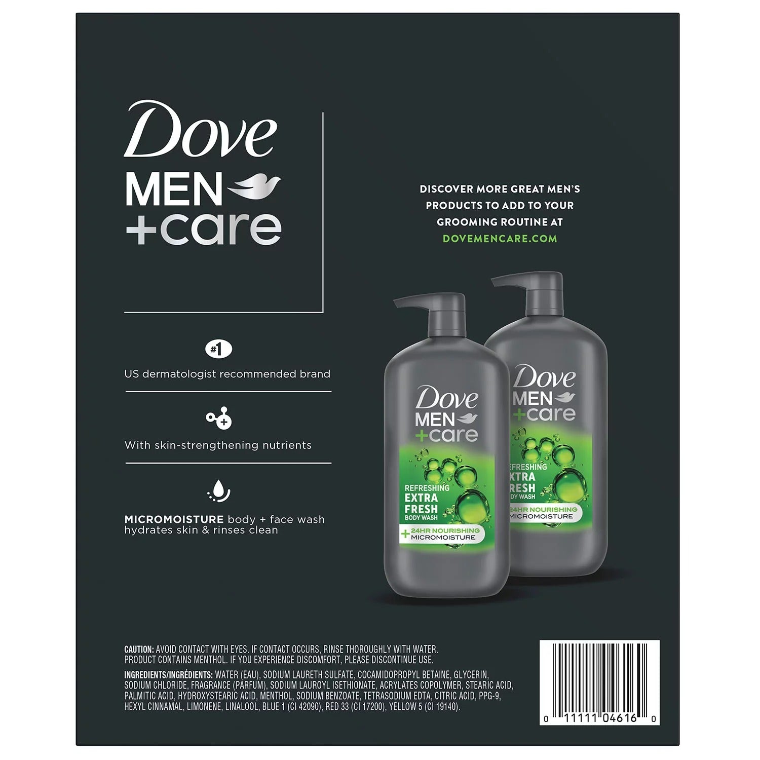 Dove Men+Care Extra Fresh Body and Face Wash - 30oz/2pk