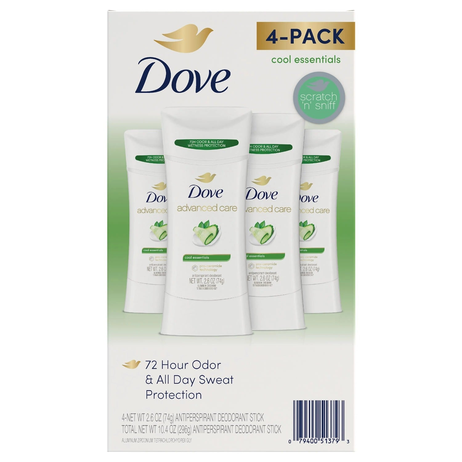 Dove Advanced Care Antiperspirant Deodorant - 2.6oz/4pk