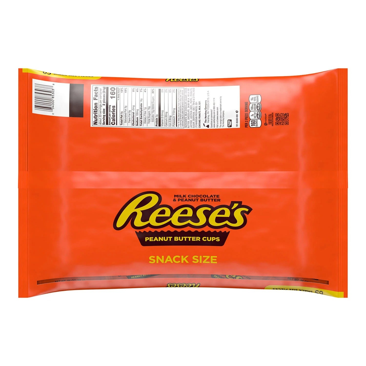 REESE'S Milk Chocolate Peanut Butter Cups Snack Size - 65ct/1pk