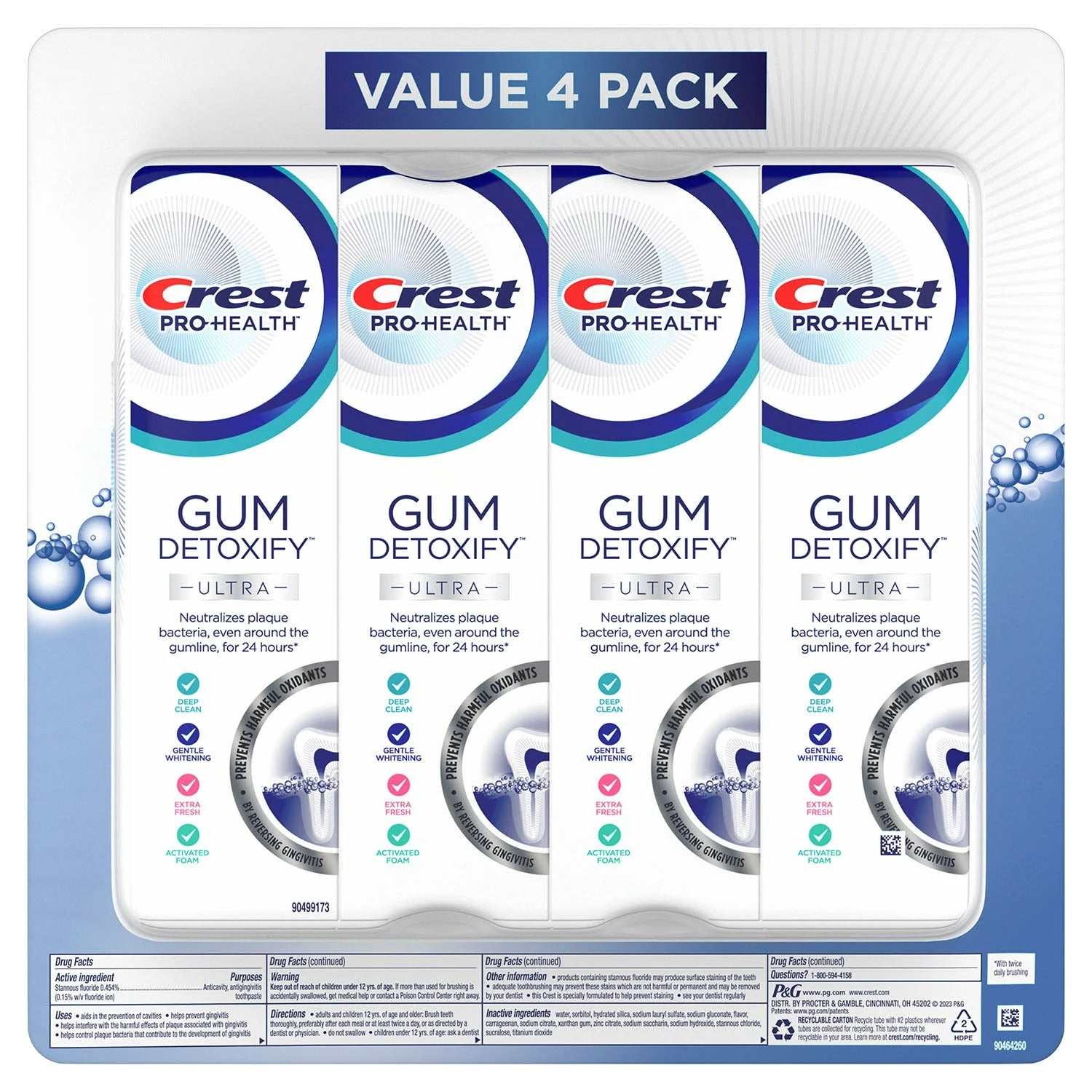 Crest Gum Detoxify Ultra Toothpaste - 4.7oz/4pk