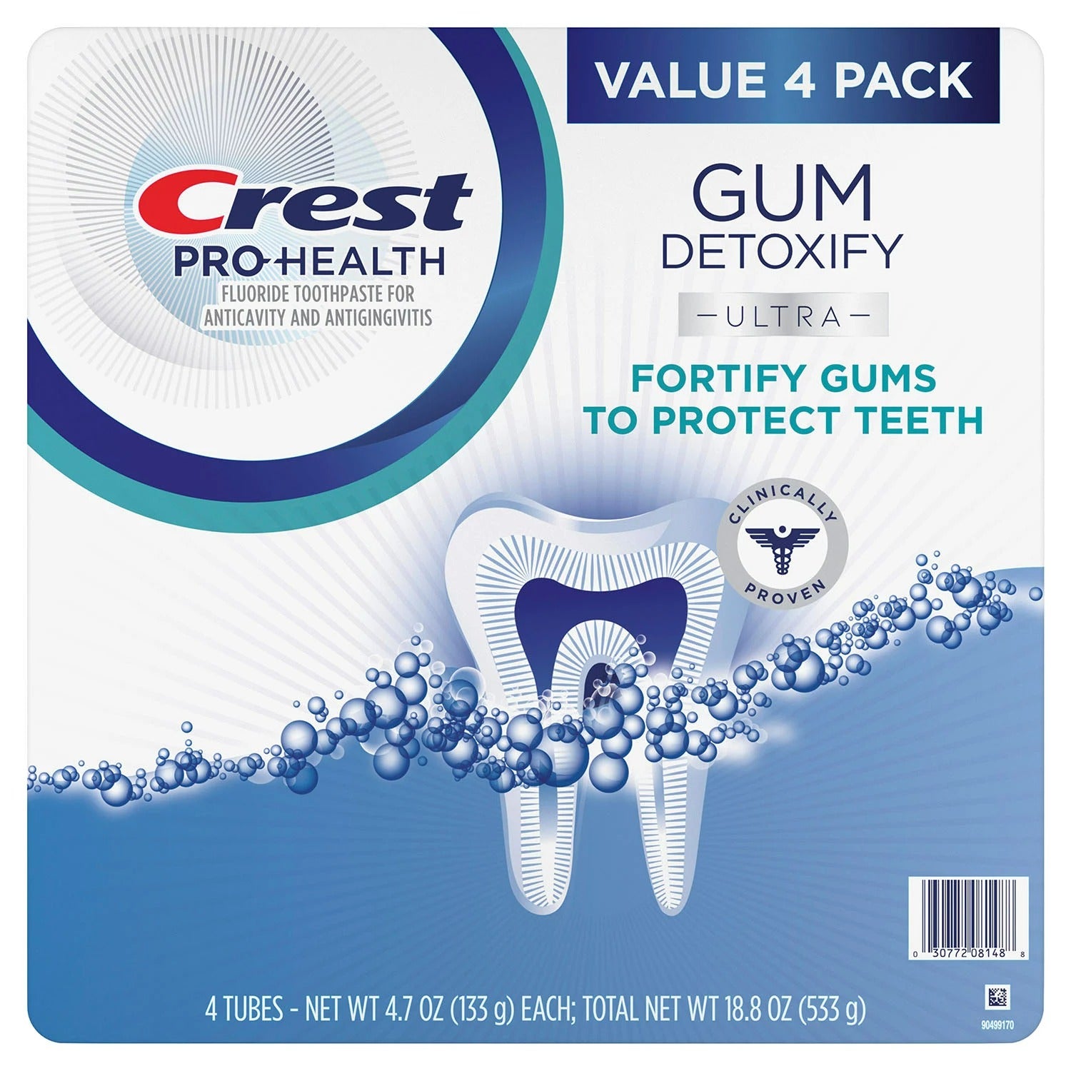 Crest Gum Detoxify Ultra Toothpaste - 4.7oz/4pk