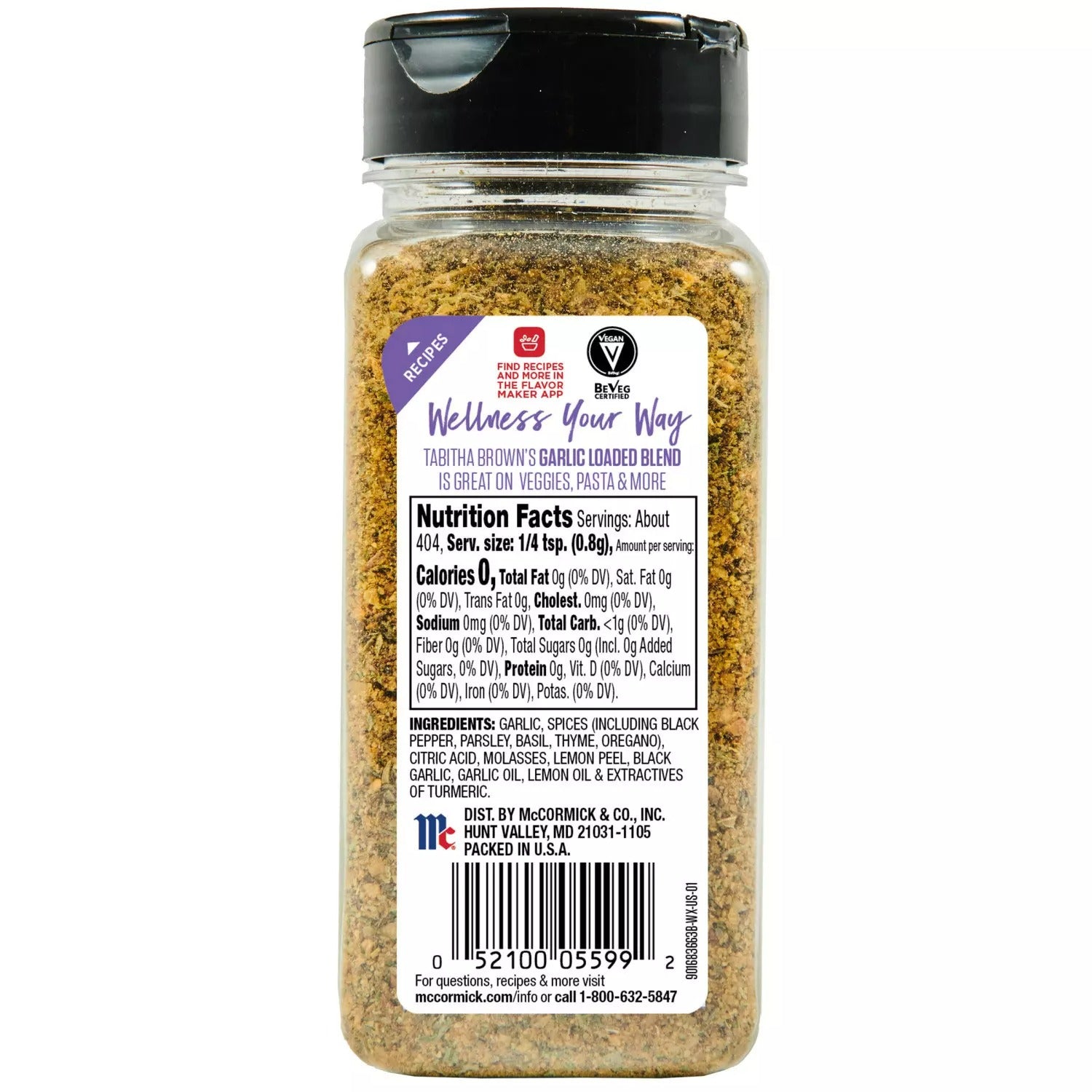 Very Good Garlic by Tabitha Brown All-Purpose Salt-Free Seasoning - 11.4oz/1pk