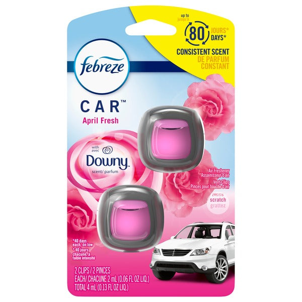 Febreze Car April Fresh Vent Clip Air Freshener - (2x0.07)oz/8pk