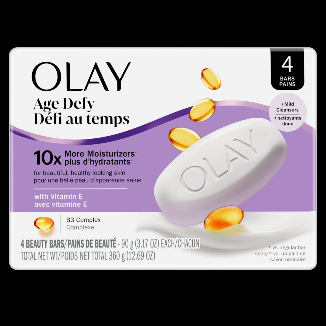 Olay Moisture Outlast Age Defying Beauty Bar with Vitamin B3 Complex - (4x3.17)oz/12pk