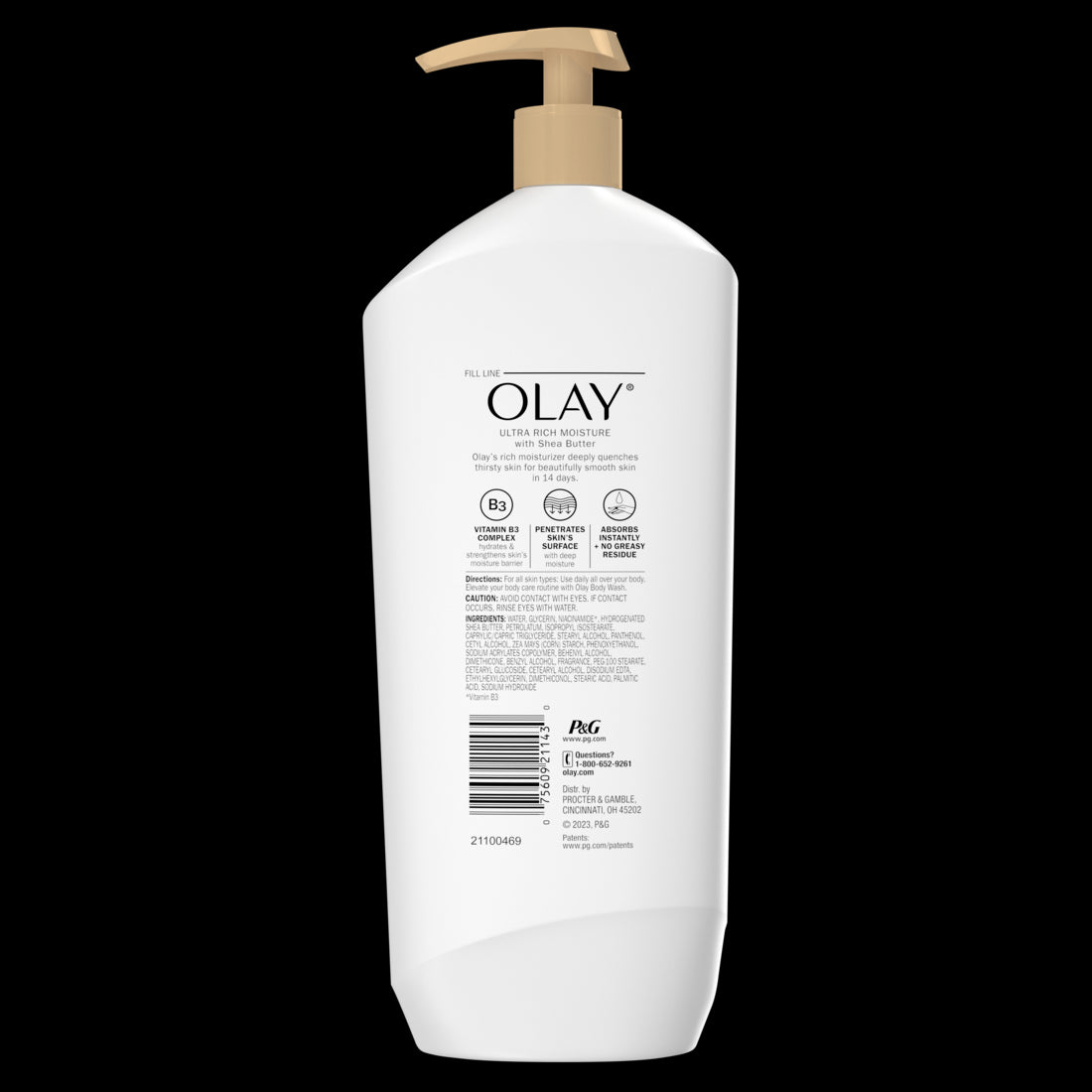 Olay Ultra Rich Moisture Hydrating Body Lotion with Shea Butter - 18oz/12pk