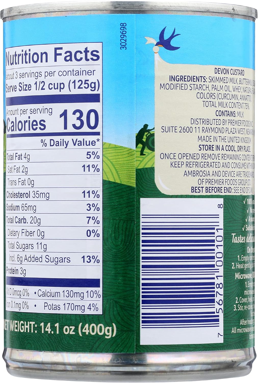 Ambrosia Devon Custard - 14.1oz/12pk