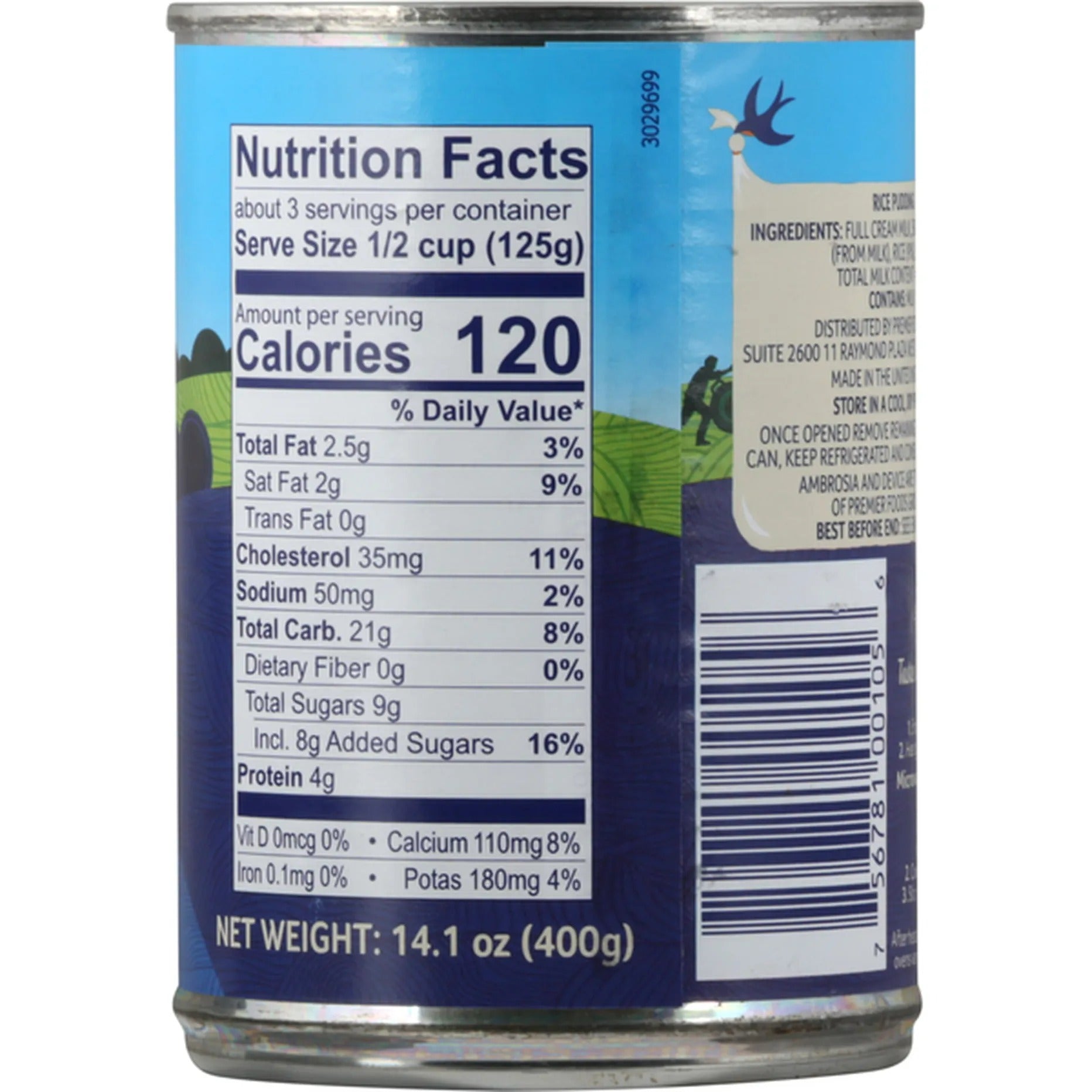 Ambrosia Rice Pudding - 14.1oz/12pk