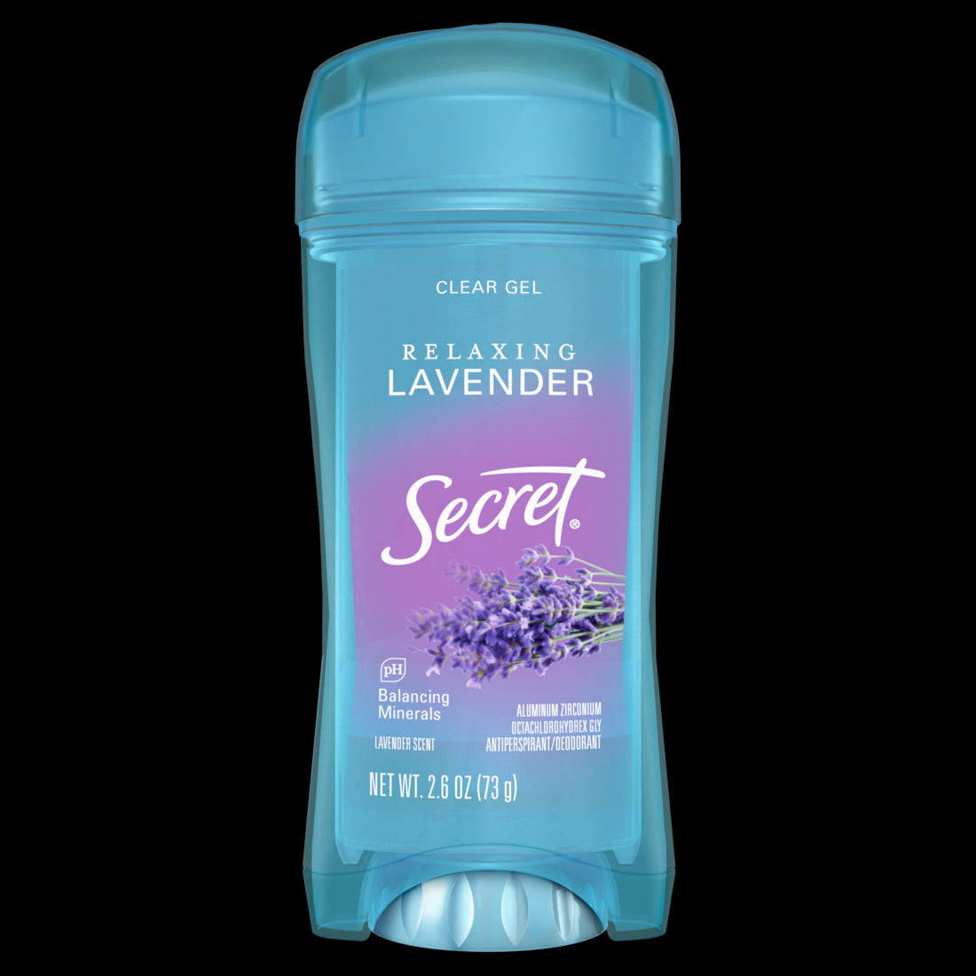 Secret Fresh Clear Gel Antiperspirant and Deodorant for Women Relaxing Refreshing Lavender - 2.6oz/12pk