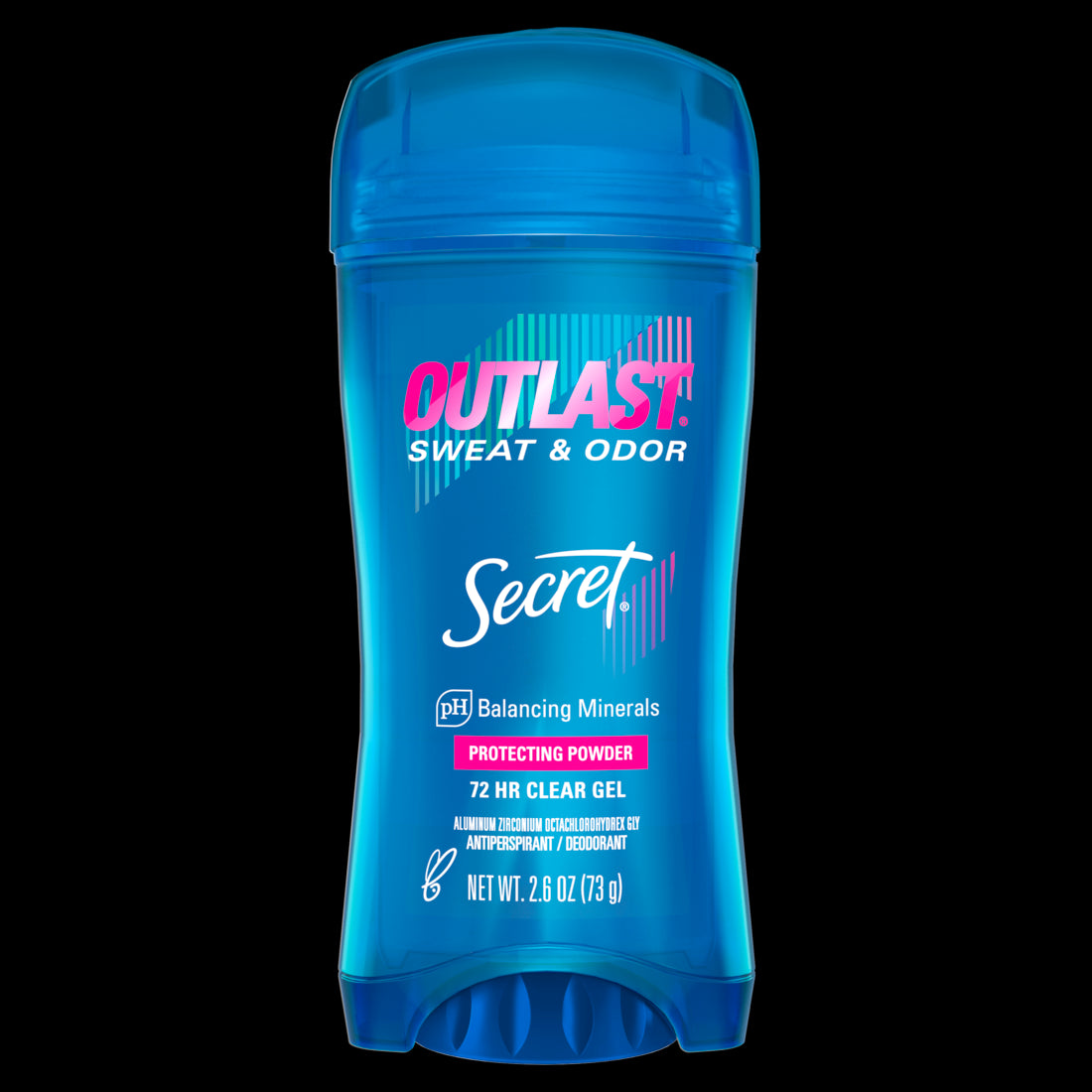 Secret Outlast Clear Gel Antiperspirant Deodorant for Women Protecting Powder - 3.4oz/12pk