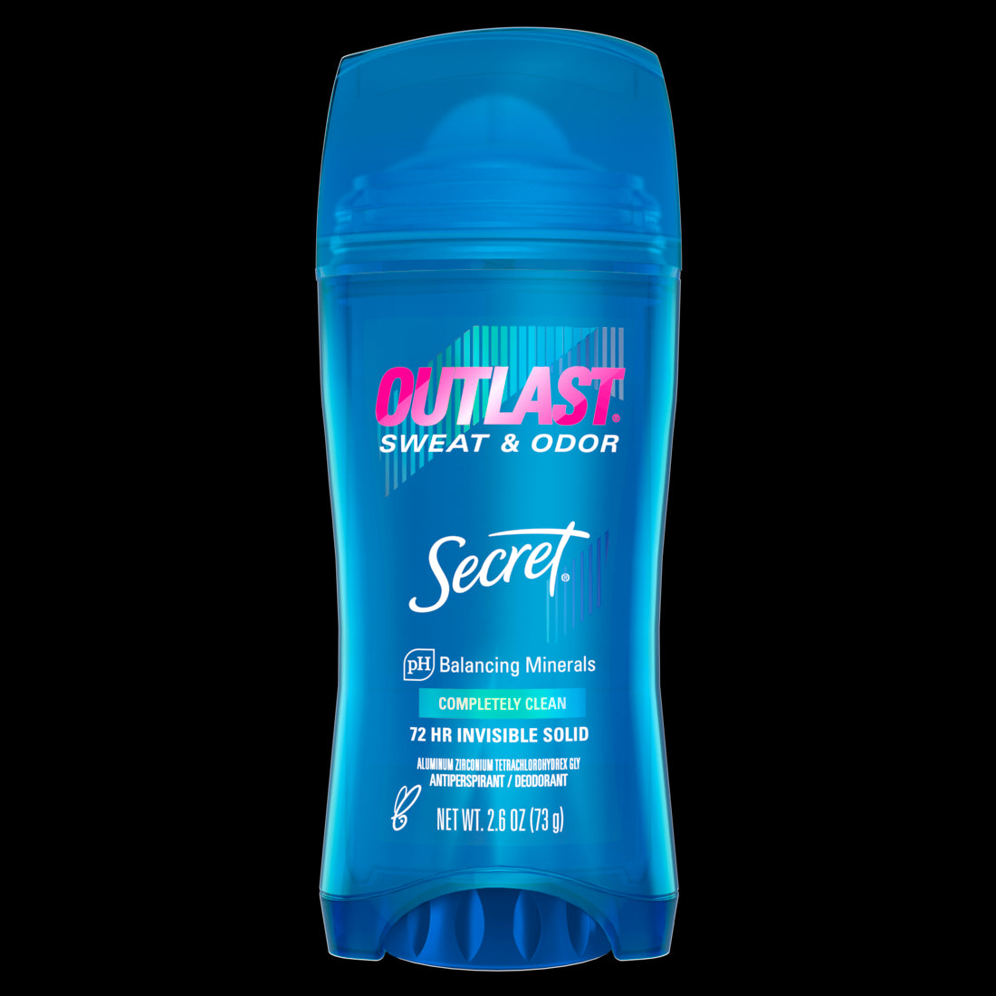 Secret Outlast Invisible Solid Antiperspirant Deodorant for Women Completely Clean Scent - 2.6oz/12pk