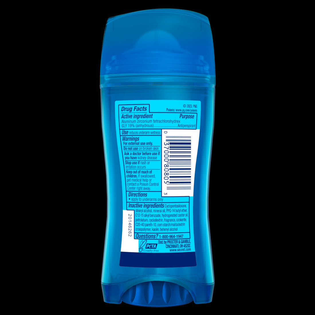 Secret Outlast Invisible Solid Antiperspirant Deodorant for Women Completely Clean Scent - 2.6oz/12pk