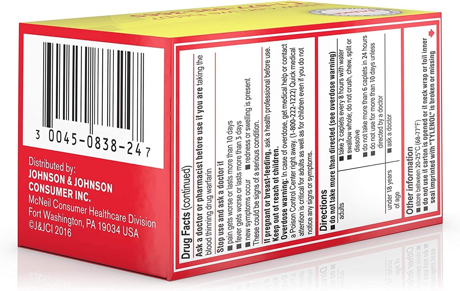 Tylenol 8 Hr Arthritis Pain Pain Reliever Fever Reducer Caplets - 24ct/6pk