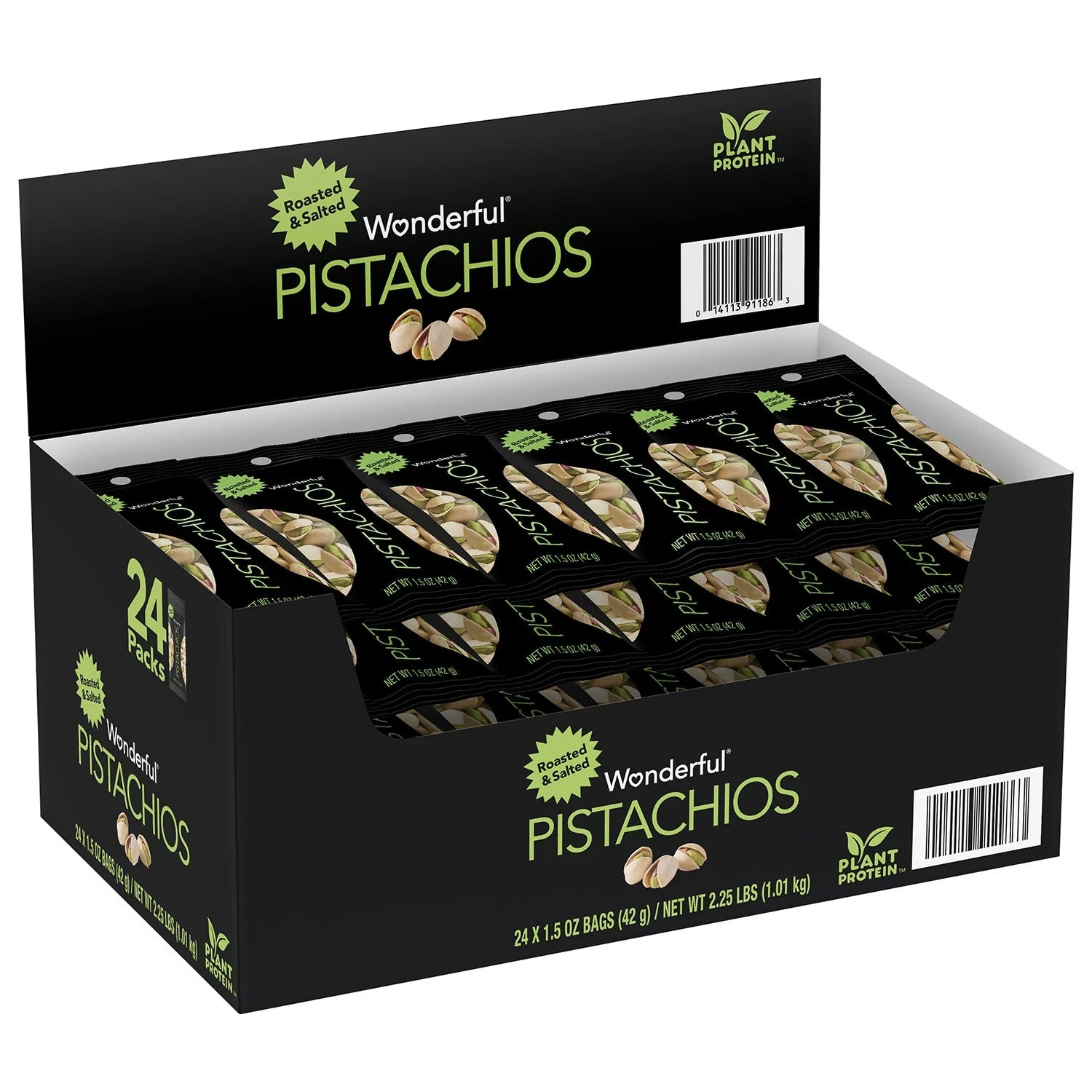 Wonderful Pistachios, Roasted and Salted - (24x1.5)oz/1pk