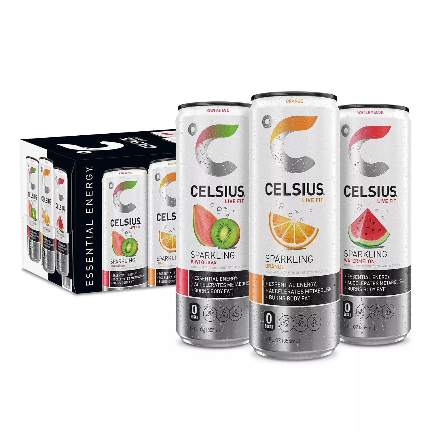 Celsius Sparkling Core Variety Pack - 12oz/18pk