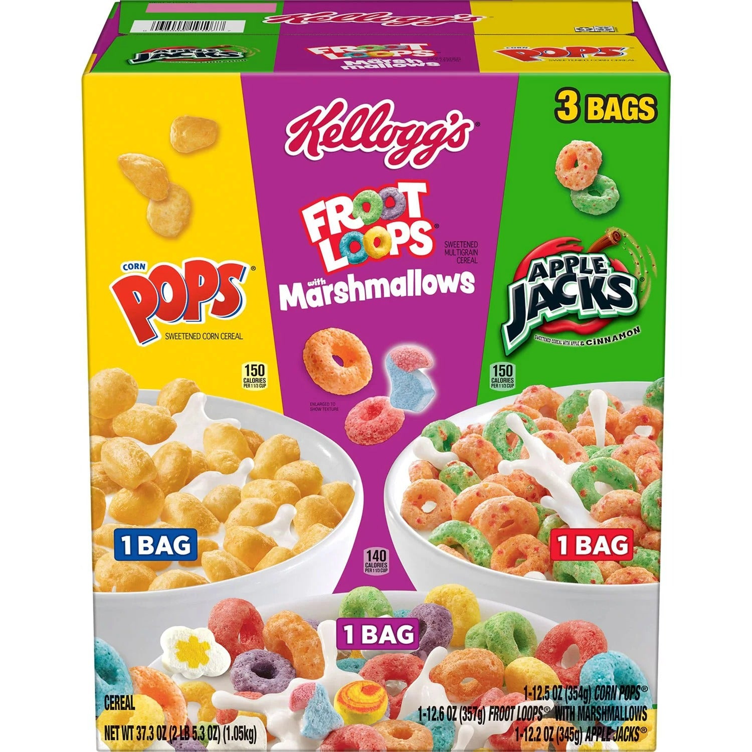 Kellogg's Cereal Variety Pack - 37.3oz/1pk
