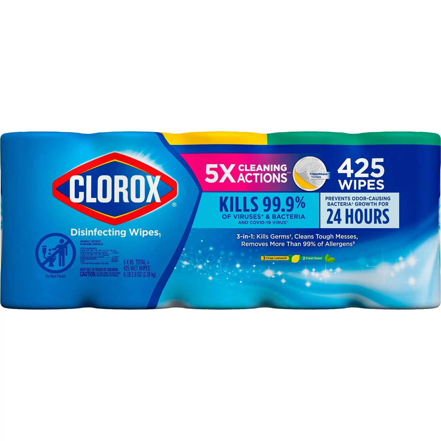 Clorox Disinfecting Cleaning Wipes Variety Pack 425 wipes - 5ct/1pk