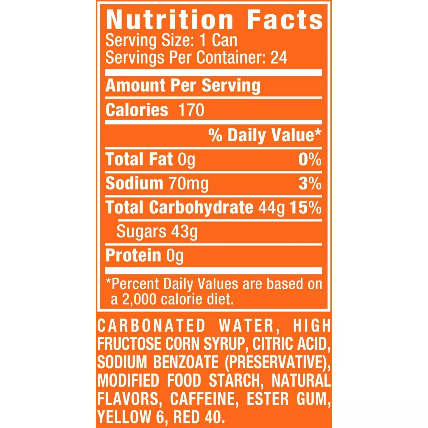 Sunkist Orange Soda Cans - 12oz/24pk