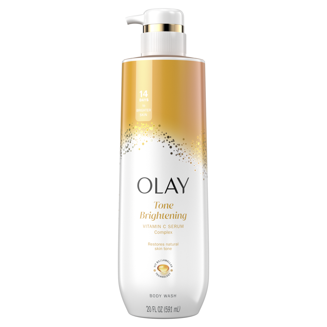 Olay Tone Brightening Body Wash with Vitamin C and BHA Serum Complex - 20oz/4pk