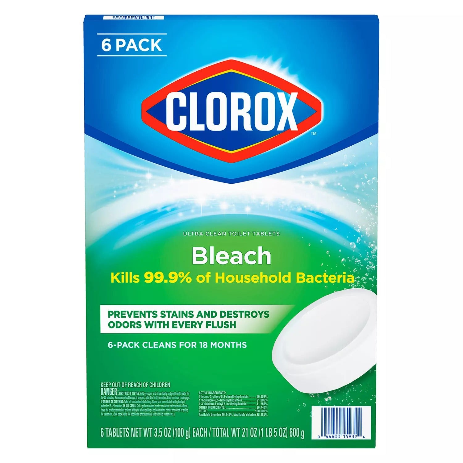 Clorox Ultra Clean Tablets Toilet Bowl Cleaner - (6x3.5)oz/1pk