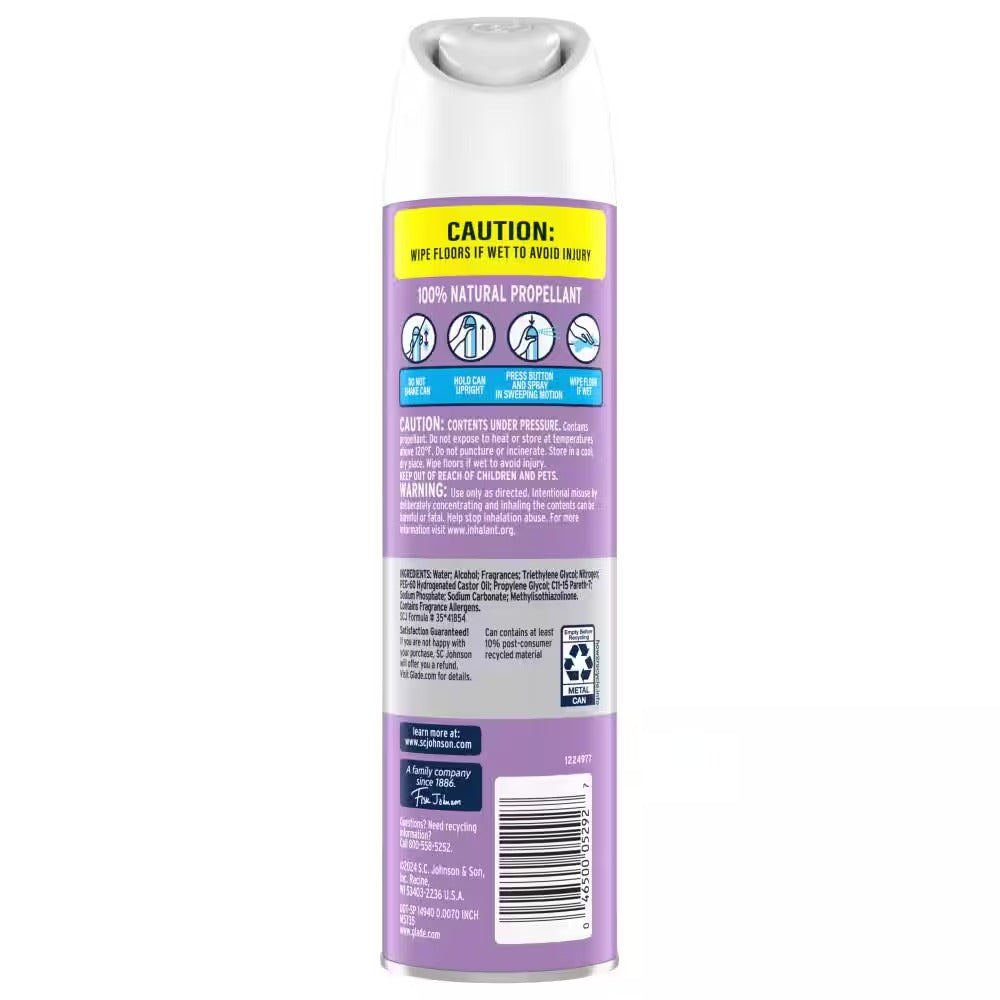 Glade Compressed Gas Aerosol - Lavender & Vanilla - 8.0oz/6pk