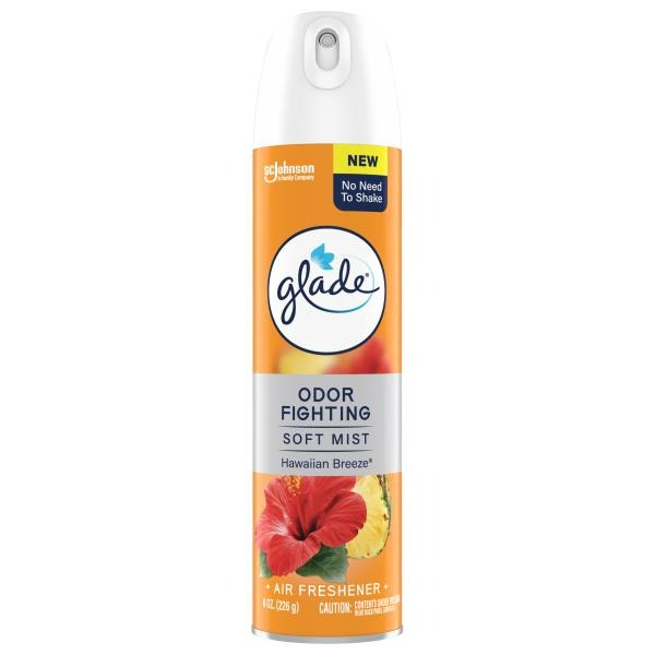 Glade Compressed Gas Aerosol - Hawaiian Breeze - 8.0oz/6pk